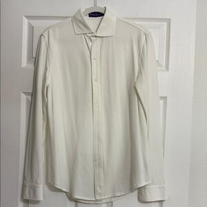 Ralph Lauren Purple Label Cream Button Down Shirt